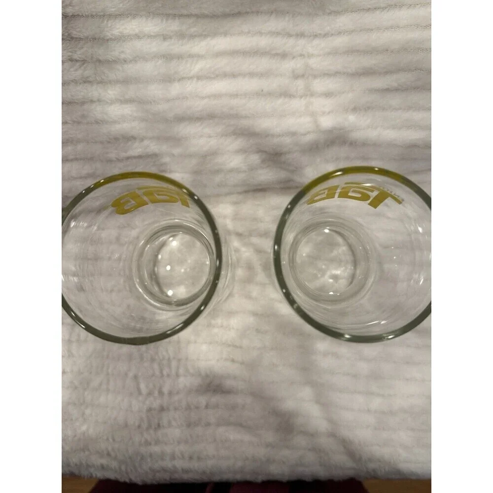 Set Of Two Vintage Tab Cola Enjoy Tab Cola Drinking Glasses Hourglass  7